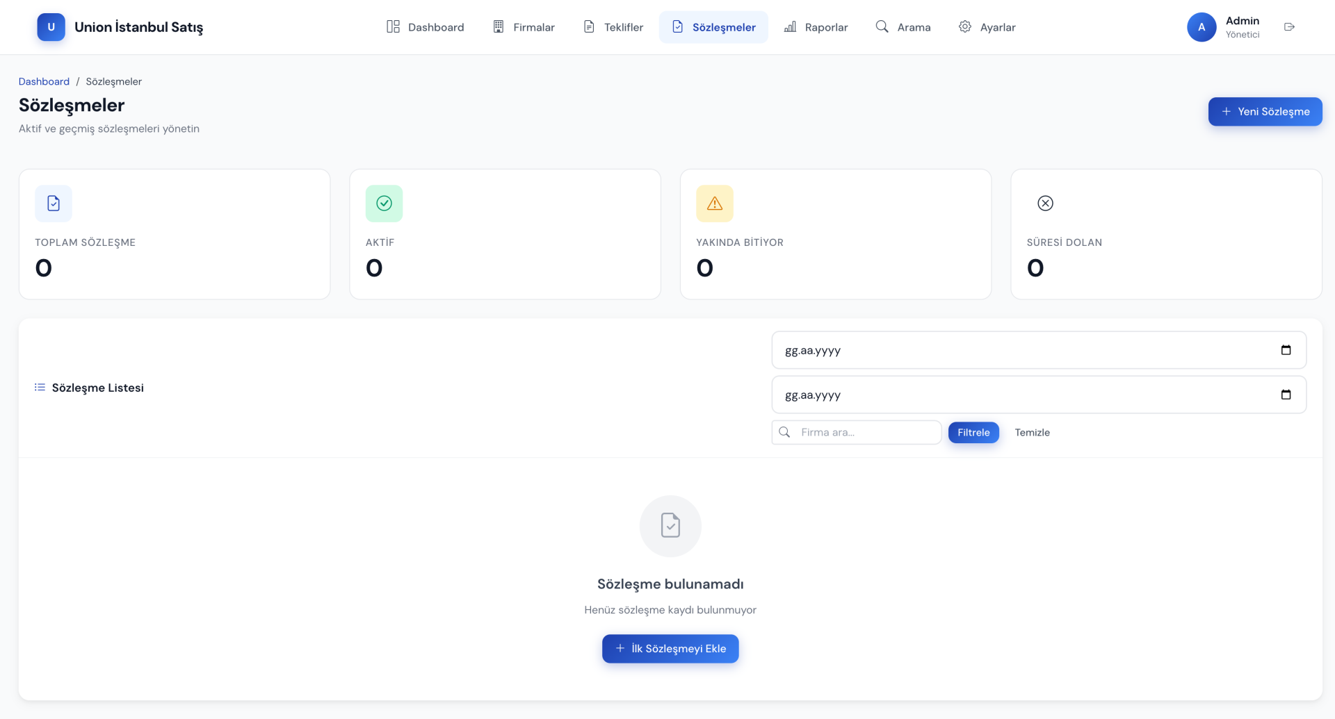 Sözleşme Yönetimi