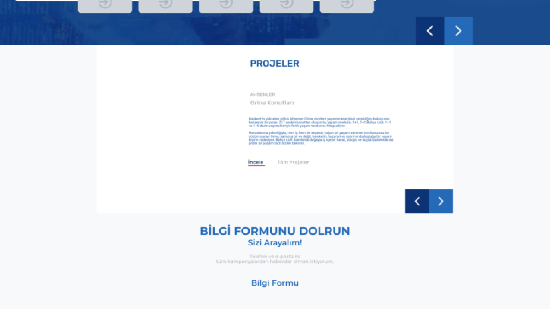 Ahsenler İnşaat Web Sitesi